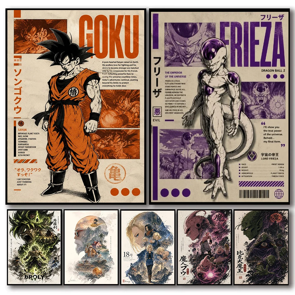 Home Decor Magazine - Dragon Ball Goku Frieza Anime, peinture