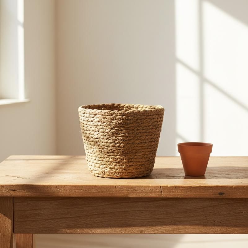 Panier en rotin pour plantes,  - Rattan Plant Basket avis et prix