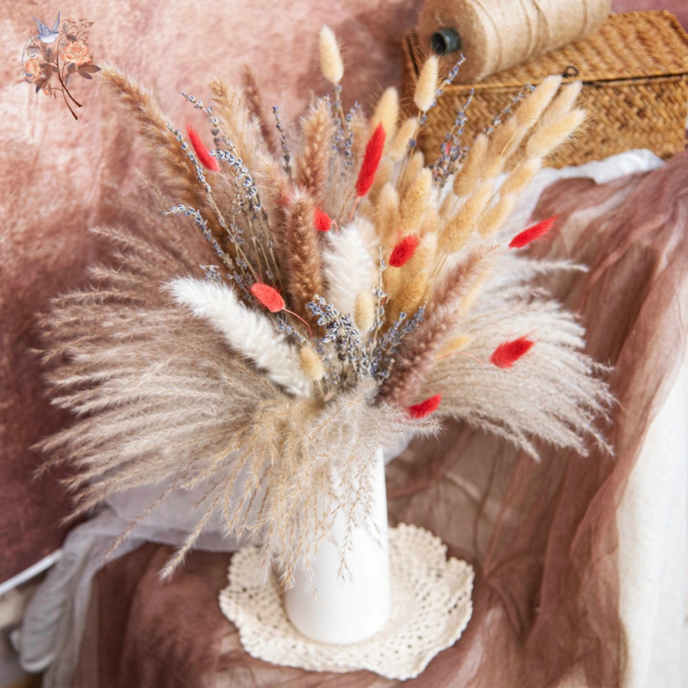 Bouquet de fleurs séchées arti - Pampas Grass Decor avis et prix