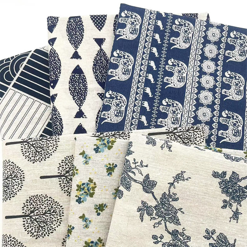 Tissu en coton et lin bleu à m - Linen Table Runner avis et prix