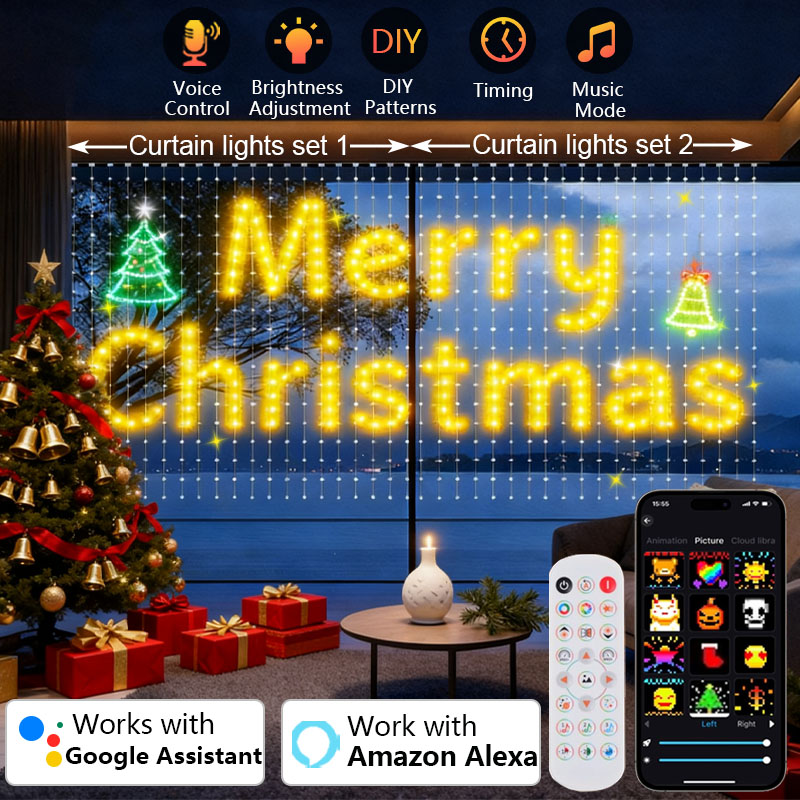 Rideau lumineux intelligent à  - Home Decor Free App avis et prix