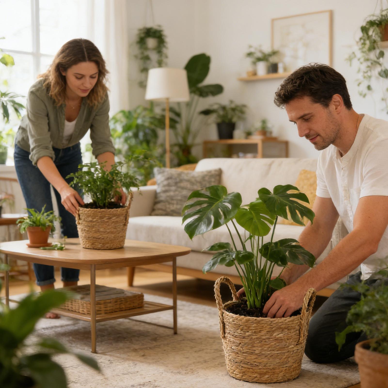 Panier de jardinage en paille  - Rattan Plant Basket avis et prix